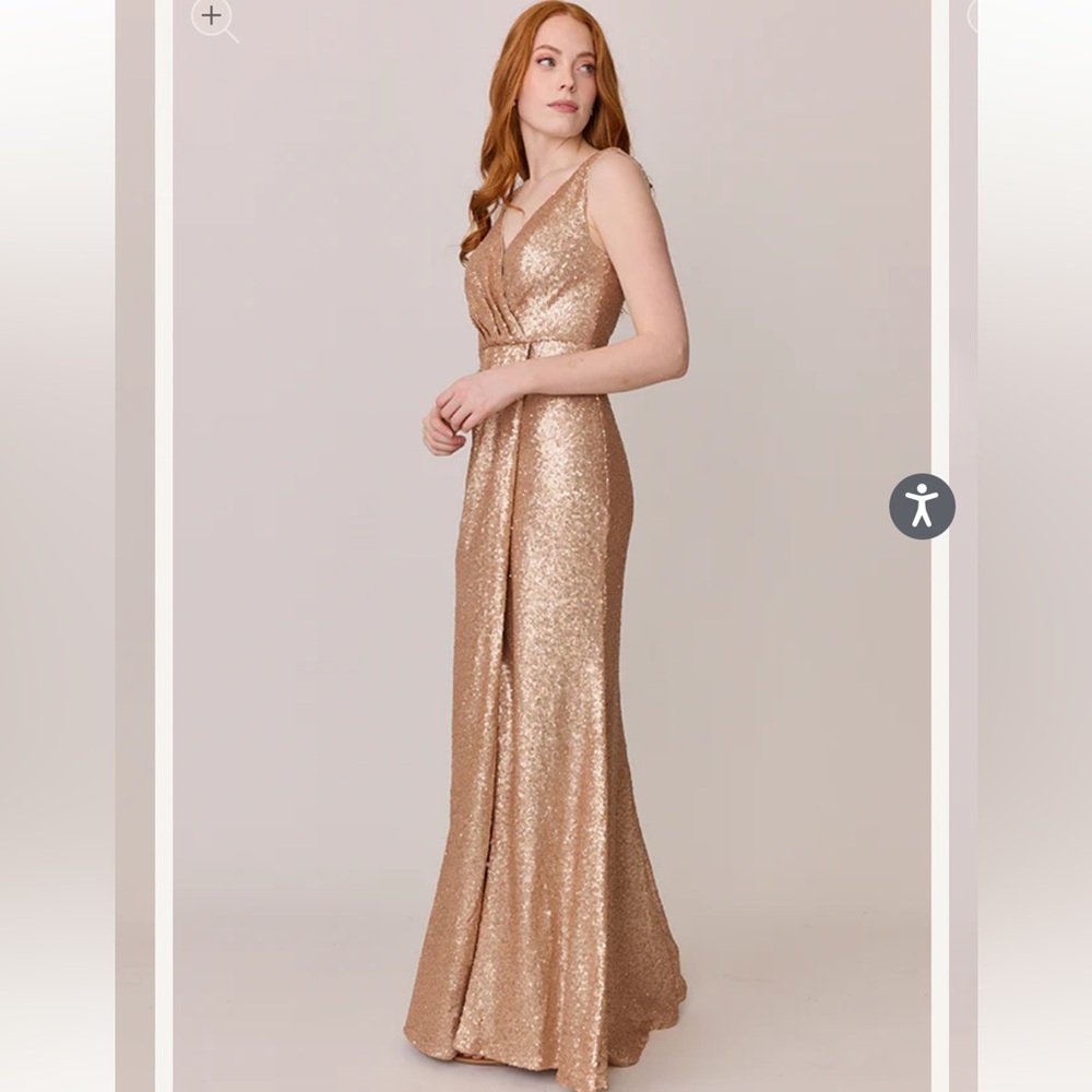 NWT Revelry Rose Gold Blair Sequin Dress - Picture 4 of 9
